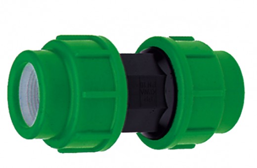 PE RECHTE VERBINDER 32 MM.