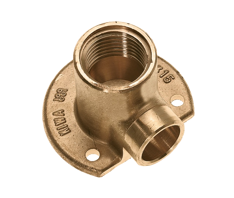 BONFIX SOLDEER MESSING MUURPLAAT LAAG 1/2" BI.DR. X 12 MM