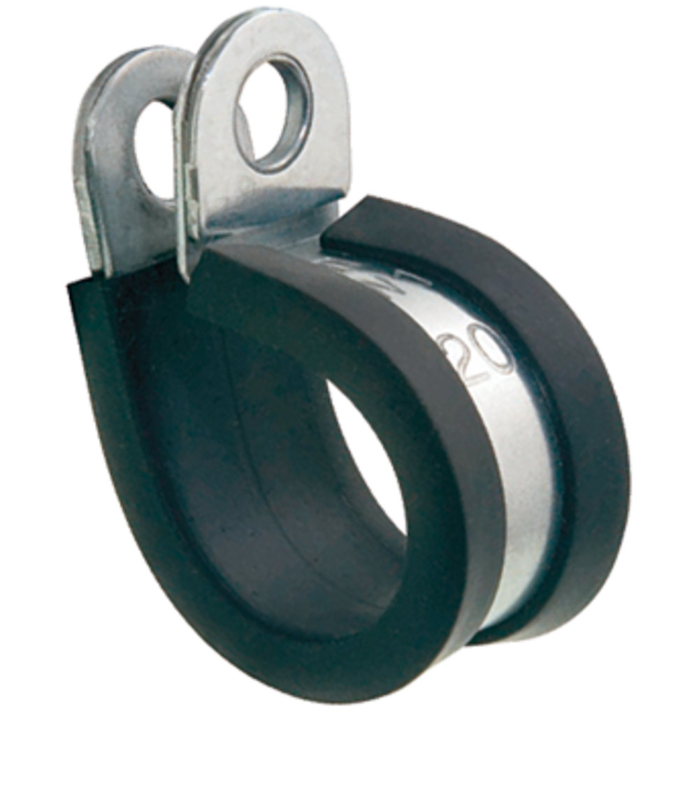 LEIDINGKLEM VERZINKT MET RUBBER INLAGE - 6 MM (STUK(S))