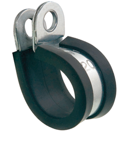 LEIDINGKLEM VERZINKT MET RUBBER INLAGE - 6 MM (STUK(S))